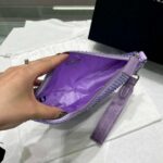 Replica Prada 1NE039 Crystal-studded satin pouch Purple - 图片 7