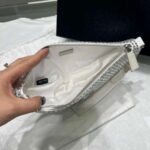 Replica Prada 1NE039 Crystal-studded satin pouch White - 图片 7