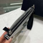 Replica Prada 1NE039 Crystal-studded satin pouch Black - 图片 3