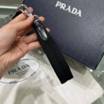 Replica Prada 1NE039 Crystal-studded satin pouch Black - 图片 4