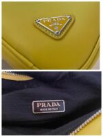 Replica Prada 1NQ043 Triangle leather pouch Yellow - 图片 8