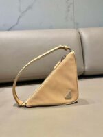 Replica Prada 1NQ043 Triangle leather pouch Apricot - 图片 4