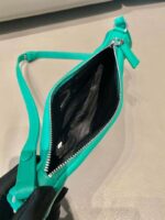 Replica Prada 1NQ043 Triangle leather pouch Lake Blue - 图片 6
