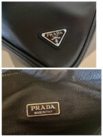 Replica Prada 1NQ043 Triangle leather pouch Black - 图片 7