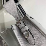 Replica Prada Leather hobo bag 1BC073 Gray - 图片 4