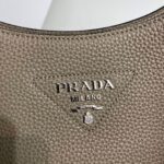 Replica Prada Leather hobo bag 1BC073 Clay Gray - 图片 2
