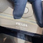 Replica Prada Leather hobo bag 1BC073 Clay Gray - 图片 7