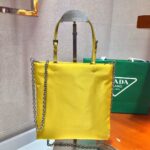 Replica Prada 1BA252 Nylon Handbag Yellow - 图片 5