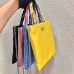 Replica Prada 1BA252 Nylon Handbag Yellow - 图片 9