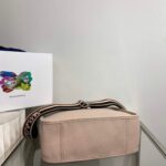 Replica Prada Leather hobo bag 1BC073 In Pink - 图片 3