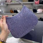 Replica Prada 1BC169 Prada Cleo satin bag with appliqués Purple - 图片 3