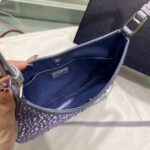 Replica Prada 1BC169 Prada Cleo satin bag with appliqués Purple - 图片 5