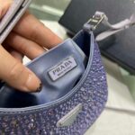 Replica Prada 1BC169 Prada Cleo satin bag with appliqués Purple - 图片 6