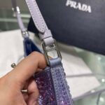 Replica Prada 1BC169 Prada Cleo satin bag with appliqués Purple - 图片 7