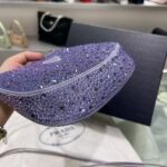 Replica Prada 1BC169 Prada Cleo satin bag with appliqués Purple - 图片 8