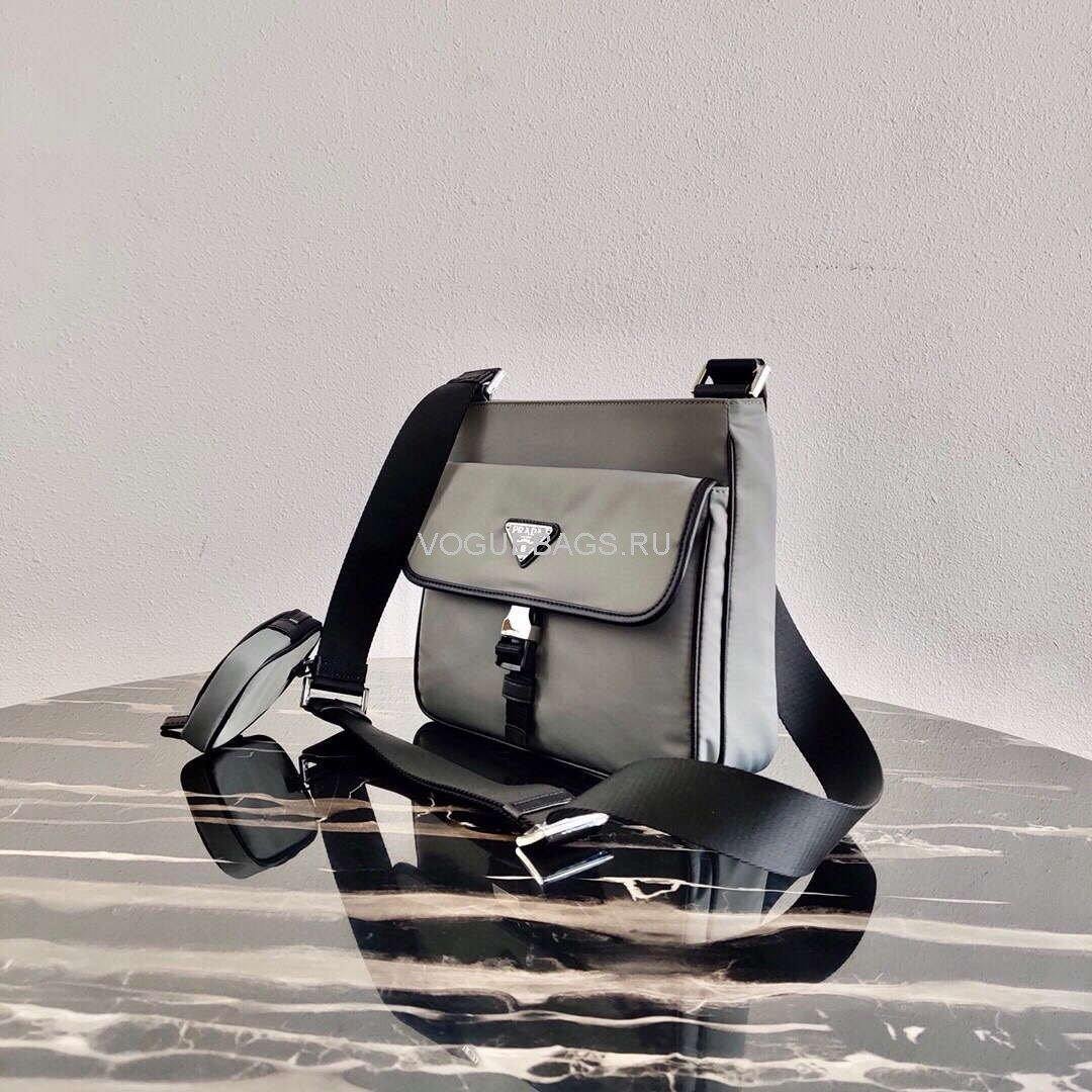 65324e9bd9bb7.jpg Replica Prada 2VH110 Nylon Cross Body Bag Gray - 图片 1
