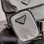 Replica Prada 2VH110 Nylon Cross Body Bag Gray - 图片 6