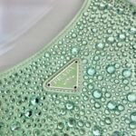 Replica Prada 1BC169 Prada Cleo satin bag with appliqués Green - 图片 5