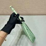 Replica Prada 1BC169 Prada Cleo satin bag with appliqués Green - 图片 6