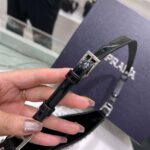 Replica Prada 1BC169 Prada Cleo satin bag with appliqués Black - 图片 4