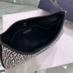 Replica Prada 1BC169 Prada Cleo satin bag with appliqués Black - 图片 6