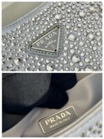 Replica Prada 1BC169 Prada Cleo satin bag with appliqués White - 图片 7