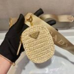 Replica Prada 1BH204 Prada Re-Edition 2005 Raffia Bag in Apricot - 图片 6