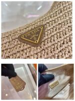 Replica Prada 1BH204 Prada Re-Edition 2005 Raffia Bag in Apricot - 图片 8