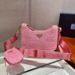 Replica Prada 1BH204 Prada Re-Edition 2005 Raffia Bag in Pink - 图片 2