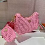 Replica Prada 1BH204 Prada Re-Edition 2005 Raffia Bag in Pink - 图片 3