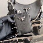 Replica Prada 1BH204 Prada Re-Edition 2005 Saffiano leather Bag in Black Silver - 图片 6