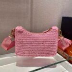 Replica Prada 1BH204 Prada Re-Edition 2005 Raffia Bag in Pink - 图片 4