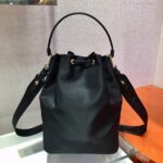 Replica Prada 1BH097 Bucket Jacquard Logo Convertible Medium black - 图片 3