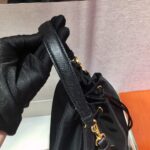 Replica Prada 1BH097 Bucket Jacquard Logo Convertible Medium black - 图片 6