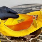 Replica Prada 1BH204 Prada Re-Edition 2005 Nylon Bag Yellow - 图片 8