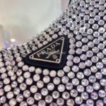 Replica Prada 1NE515 Prada Hobo Diamond Mini Shoulder Bag Sliver - 图片 5