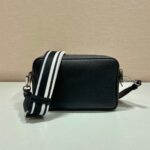 Replica Prada Leather bag with shoulder strap 1BH082 Black - 图片 2