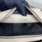 Replica Prada Leather bag with shoulder strap 1BH082 Beige - 图片 7
