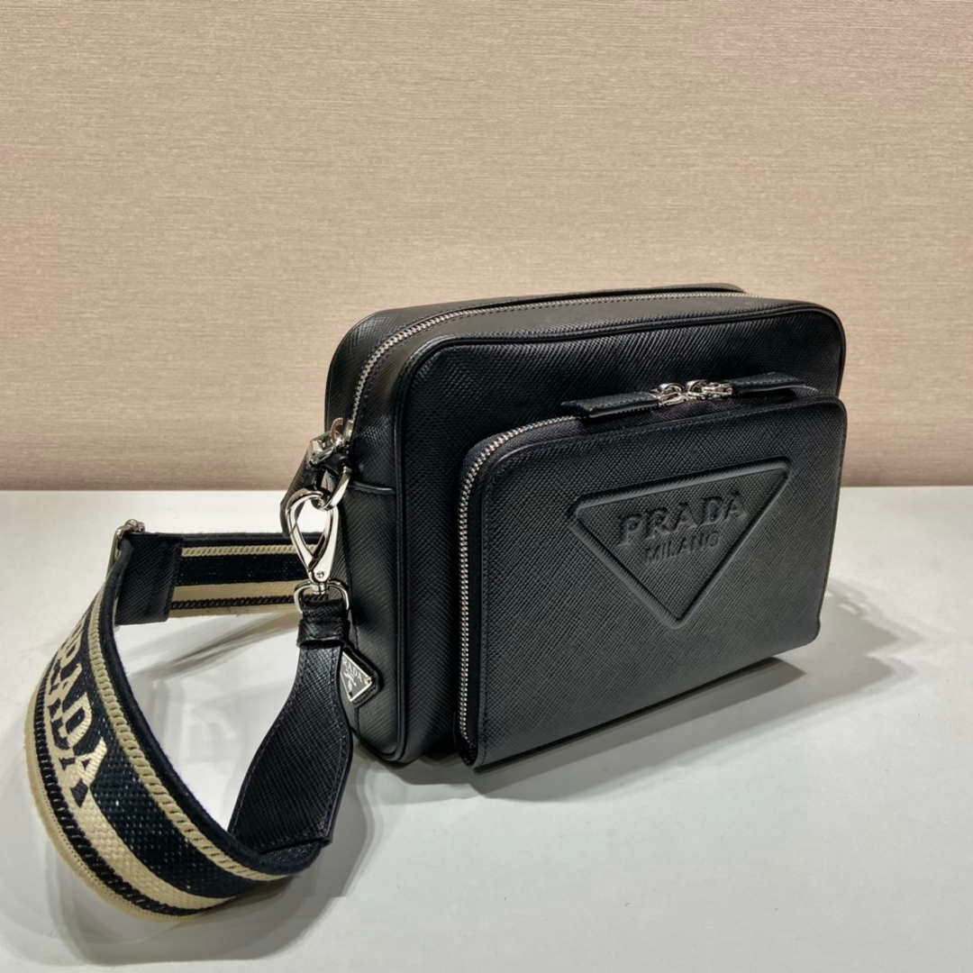 65324f21484fe.jpg Replica Prada 2VH152 Saffiano leather shoulder bag Black - 图片 1