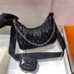 Replica Prada 1BH204 Mini Bags Prada Crossbody Leather bag In Black - 图片 2