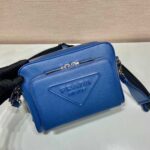 Replica Prada 2VH152 Saffiano leather shoulder bag Blue - 图片 2