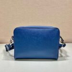 Replica Prada 2VH152 Saffiano leather shoulder bag Blue - 图片 4