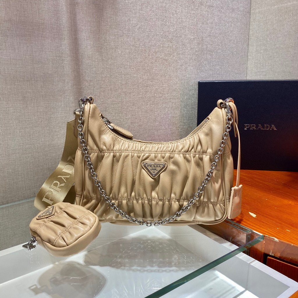 65324f354c45d.jpg Replica Prada 1BH204 Mini Bags Prada Crossbody Leather bag In Apricot - 图片 1