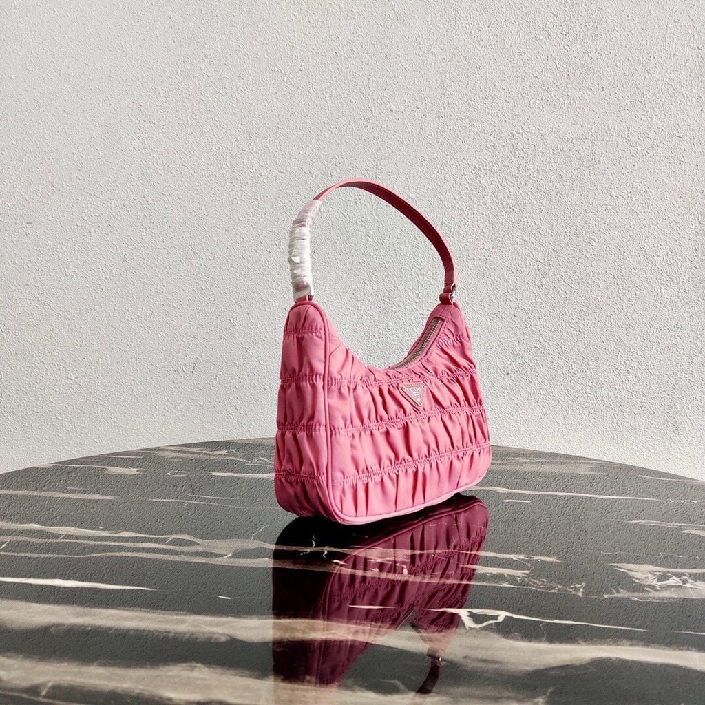 65324f4916985.jpg Replica Prada 1NE204 Prada Nylon and Saffiano Leather Mini Bag in Pink - 图片 1