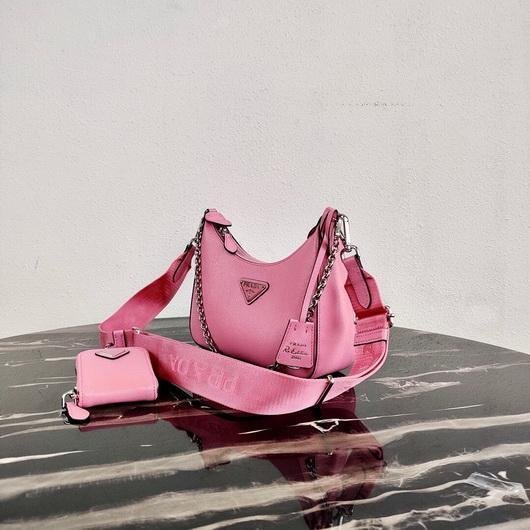 65324f93b8b68.jpg Replica Prada 1BH204 Prada Re-Edition 2005 Saffiano leather Bag in Pink - 图片 1