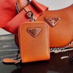 Replica Prada 1BH204 Prada Re-Edition 2005 Saffiano leather Bag in Orange - 图片 7