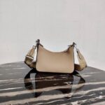 Replica Prada 1BH204 Prada Re-Edition 2005 Saffiano leather Bag in Apricot Silver - 图片 2