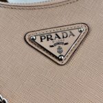Replica Prada 1BH204 Prada Re-Edition 2005 Saffiano leather Bag in Apricot Silver - 图片 5