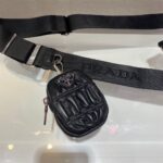 Replica Prada 1BH204 Mini Bags Prada Crossbody Leather bag In Black - 图片 6