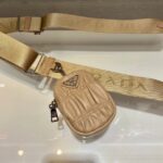 Replica Prada 1BH204 Mini Bags Prada Crossbody Leather bag In Apricot - 图片 4
